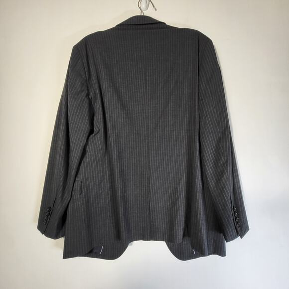 Brooks Brothers Cool Fitzgerald Blazer Size 46R Gray Pinstripe Wool Full Canvas - Picture 8 of 8